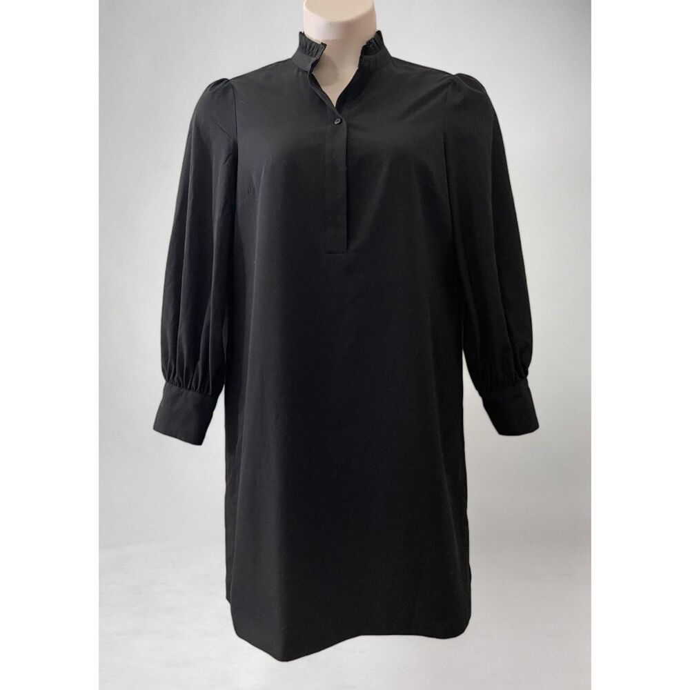 PRESTON and YORK High Neck Ruffle Collar Balloon Sleeve Dress, Size 8